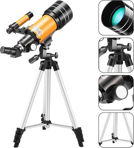 F30070 Astronomy Beginner Telescope for Kids & Adults 70mm Aperture Refractor Astronomical Telescope with Adjustable Tripod Stargazing in Saudi Arabia
