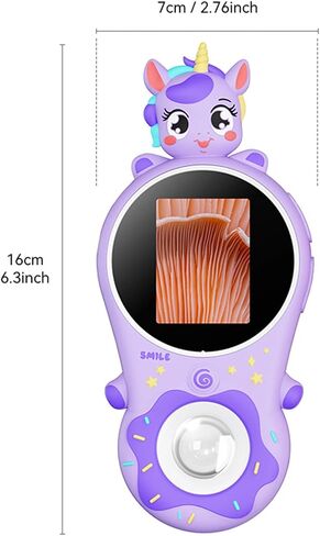 Portable Handheld Magnifier 500X Zoom Pocket Microscope with LED Light for Exploration Study (Purple) in Saudi Arabia
