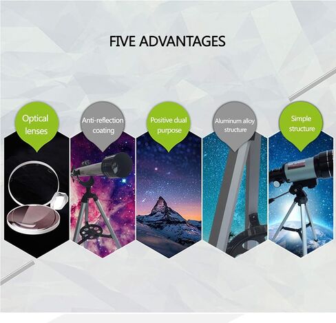70Mm Portable Astronomical Telescope with Tripod Finder Scope +Moon Filter for Kids Beginners Fully Multi-Coated Optics Astronomy Refractor Travel Watching Moon Stars in Saudi Arabia