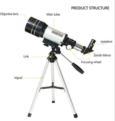 70Mm Portable Astronomical Telescope with Tripod Finder Scope +Moon Filter for Kids Beginners Fully Multi-Coated Optics Astronomy Refractor Travel Watching Moon Stars in Saudi Arabia