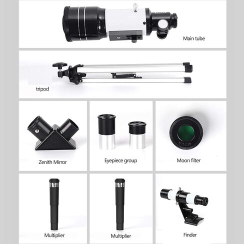 70Mm Portable Astronomical Telescope with Tripod Finder Scope +Moon Filter for Kids Beginners Fully Multi-Coated Optics Astronomy Refractor Travel Watching Moon Stars in Saudi Arabia
