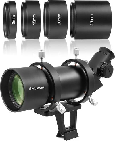 Astromania Astronomical T2 -Extension Tube Kit للكاميرات والعيون - الطول 8 مم 15 مم 20 مم - حزمة مع - 10x60 Deluxe Finder Scope in Saudi Arabia