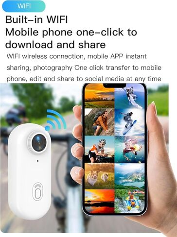 4K 8MP Camera Camera Pro Edition ، كاميرا الحركة مع عدسة زاوية واسعة 120 درجة للرياضة الخارجية ، أبيض in Kuwait