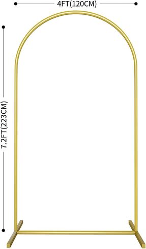 Metal Arch Backdrop Stand Gold Wedding Balloon Arched Backdrop Stand Square Arch Frame for Birthday Party Bridal Baby Shower Ceremony Decoration in 1.5M in Kuwait
