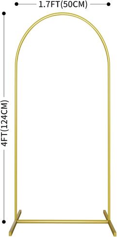 Metal Arch Backdrop Stand Gold Wedding Balloon Arched Backdrop Stand Square Arch Frame for Birthday Party Bridal Baby Shower Ceremony Decoration in 1.5M in Kuwait