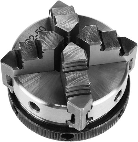 4-Inch 4-Jaw Self-Centering Chuck Set 3/4 Jaws Steel Wood Lathe Chuck 50mm 63mm Manual Chuck Self-Centering DIY Metal Wood Lathe Tools with 1-Inch x 8TPI Thread (Color : K02-50 Size : Small) (K02 50) in Kuwait