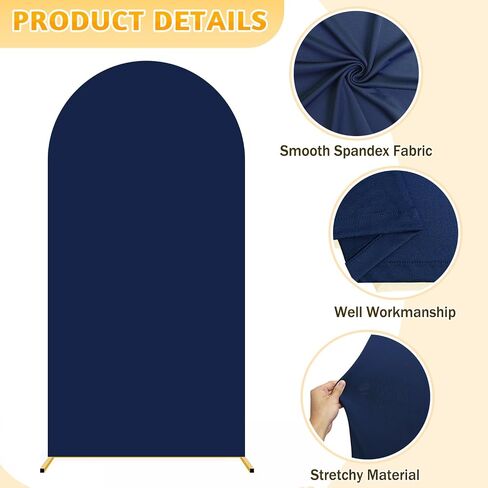 Arch Backdrop Stand Cover Metal Arch Backdrop Stand and Covers Set Dusty Blue Arch Cover 7.2ft Arches Stand and Covers Set Wedding Arched Stands for Wedding Party Birthday Decor in Kuwait