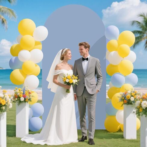 Arch Backdrop Stand Cover Metal Arch Backdrop Stand and Covers Set Dusty Blue Arch Cover 7.2ft Arches Stand and Covers Set Wedding Arched Stands for Wedding Party Birthday Decor in Kuwait