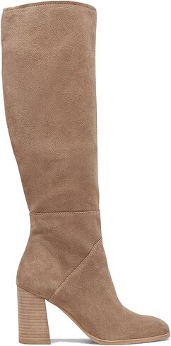 Knee High Boots for Women Chunky Heel Square Toe Tall Boots with Side Zipper Fashion Party Wide Calf Long Boots in Saudi Arabia
