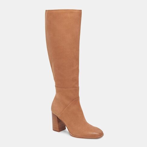 Knee High Boots for Women Chunky Heel Square Toe Tall Boots with Side Zipper Fashion Party Wide Calf Long Boots in Saudi Arabia