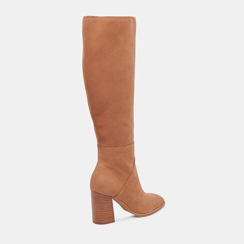Knee High Boots for Women Chunky Heel Square Toe Tall Boots with Side Zipper Fashion Party Wide Calf Long Boots in Saudi Arabia