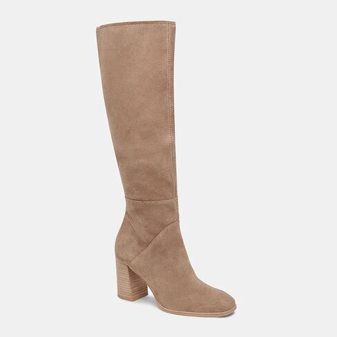 Knee High Boots for Women Chunky Heel Square Toe Tall Boots with Side Zipper Fashion Party Wide Calf Long Boots in Saudi Arabia