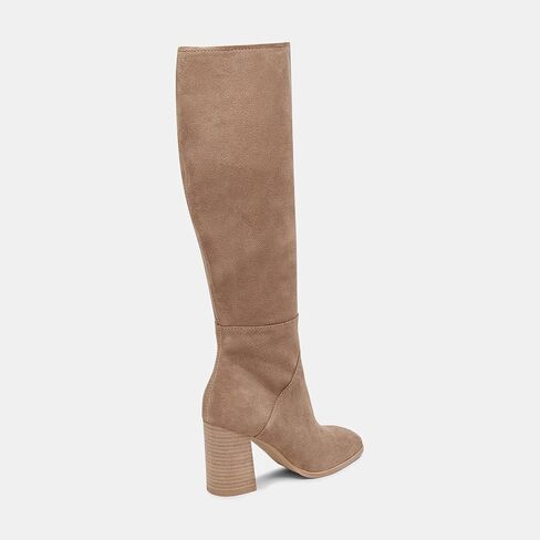 Knee High Boots for Women Chunky Heel Square Toe Tall Boots with Side Zipper Fashion Party Wide Calf Long Boots in Saudi Arabia