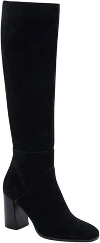 Knee High Boots for Women Chunky Heel Square Toe Tall Boots with Side Zipper Fashion Party Wide Calf Long Boots in Saudi Arabia