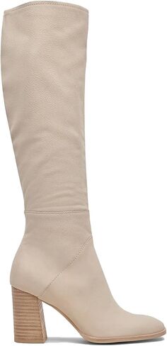 Knee High Boots for Women Chunky Heel Square Toe Tall Boots with Side Zipper Fashion Party Wide Calf Long Boots in Saudi Arabia
