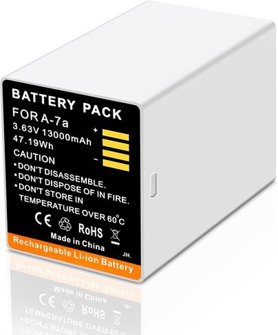13000mAh 1 Pack A-7A Extended Battery Compatible for Arlo Pro 5 XL/Ultra 2 XL/4 XL/5S 2K, Go 2 VMA5410 VMA5420, for Arlo Ultra 2, Pro 3/3 Floodlight Upgrade (Extended housing case not Included) in Kuwait