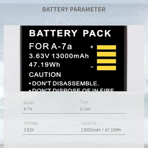 13000mAh 1 Pack A-7A Extended Battery Compatible for Arlo Pro 5 XL/Ultra 2 XL/4 XL/5S 2K, Go 2 VMA5410 VMA5420, for Arlo Ultra 2, Pro 3/3 Floodlight Upgrade (Extended housing case not Included) in Kuwait