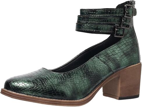 Mary Jane Shoes Womens Pumps Heels Animal Print Round Toe Ankle Straps Comfortable Dress Shoes for Business Casual, US Size 6-10.5 in Kuwait