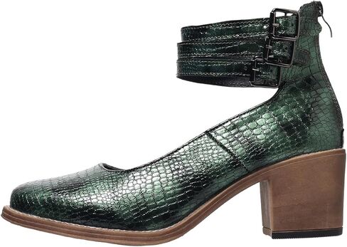 Mary Jane Shoes Womens Pumps Heels Animal Print Round Toe Ankle Straps Comfortable Dress Shoes for Business Casual, US Size 6-10.5 in Kuwait