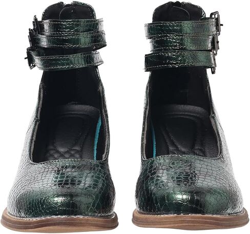 Mary Jane Shoes Womens Pumps Heels Animal Print Round Toe Ankle Straps Comfortable Dress Shoes for Business Casual, US Size 6-10.5 in Kuwait