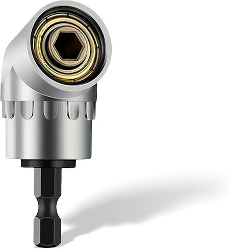105 Degree Angle Drill Adapter Bit Holder for Electric Screwdriver Power Tool Extension Chuck Corner Turning Attachment (Silver) in Saudi Arabia