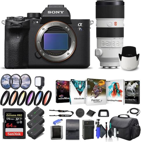 Sony Alpha a7S III Mirrorless Digital Camera Body Only ILCE7SM3/B, Sony FE 70-200mm Lens, 64GB Memory Card, 2 x NP-FZ-100 Battery, Corel Photo Software, Case, External Charger, and More in Saudi Arabia