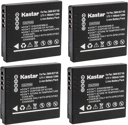 Kastar Battery (4-Pack) for Panasonic Lumix DMW-BCF10, DMW-BCF10E, DMW-BCF10PP, CGA-S/106B, A59, A59-U and Panasonic Lumix Cameras (Detail Models in The Description) in Saudi Arabia