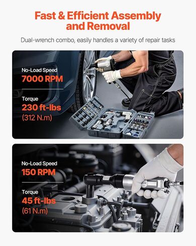 Vevor 71 Pitch Pro Pro Air Tool and Accessories Kit - 1/2 "Air Impact Wrench ، 3/8" Ratchet Wrench ، 1/2 "Die Graind in Saudi Arabia