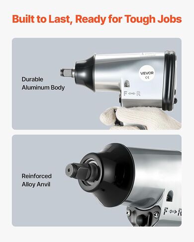 Vevor 71 Pitch Pro Pro Air Tool and Accessories Kit - 1/2 "Air Impact Wrench ، 3/8" Ratchet Wrench ، 1/2 "Die Graind in Saudi Arabia