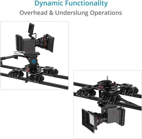 proaim breeza pro camera dolly w track. ميتشل ، 75 ملم ، جبل وعاء 100 مم. تقدم حمولة تصل إلى 50 كجم / 110 رطل. in Saudi Arabia