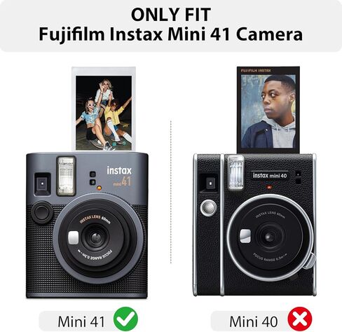 Fintie Protective Clear Case for Fujifilm Instax Mini 41 Camera Fore Form - Crystal Hard Pvc with with lextable strap ، clear in Saudi Arabia