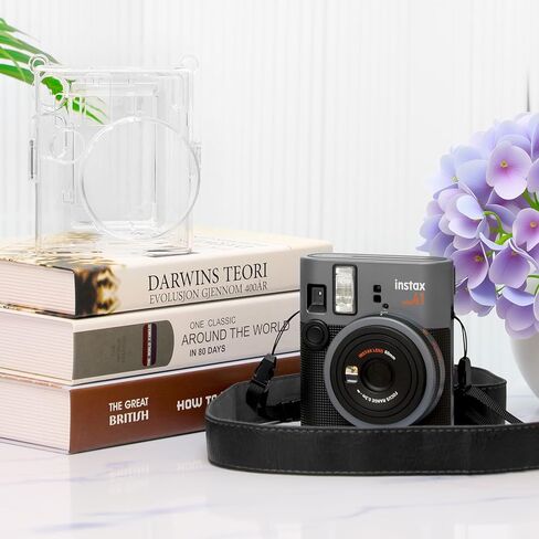 Fintie Protective Clear Case for Fujifilm Instax Mini 41 Camera Fore Form - Crystal Hard Pvc with with lextable strap ، clear in Saudi Arabia
