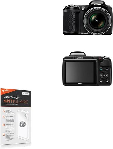 Poxwave Screen Protector متوافق مع Nikon Coolpix L340-ClearTouch Anti-Glare (2 pack) ، جلد غير لامع مضاد للأصوات لنيكون Coolpix L340 in Kuwait