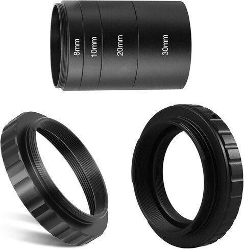 Astromania Astronomical 2"/M48-extension Tube Kit for Cameras and eyepieces - Length 8mm 10mm 20mm 30mm - Bundle with - M48-T2 Adapter&T-Ring Adapter for Canon EOS in Saudi Arabia
