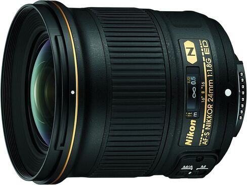 Nikon AF-S FX Nikkor 24mm f/1.8g Ed عدسة ثابتة مع التركيز التلقائي لكاميرات Nikon DSLR (متجددة) in Saudi Arabia