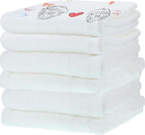 Preboun 6 Pcs Sublimation Throw Blanket Thick Plush Blankets Soft Fuzzy Blanket White Blank Blanket for DIY Custom Personalized Sublimation Photo (30 x 40 Inch) in Saudi Arabia
