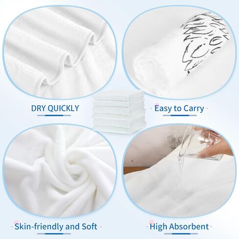 Preboun 6 Pcs Sublimation Throw Blanket Thick Plush Blankets Soft Fuzzy Blanket White Blank Blanket for DIY Custom Personalized Sublimation Photo (30 x 40 Inch) in Saudi Arabia