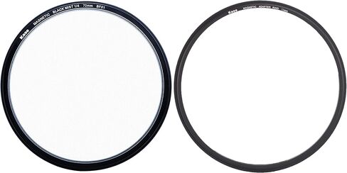 Kase Magnetic 72mm Black Mist 1/4 Focus Soft Focus Forct Pansical Filter Incl adapter Revolution/Skyeye متوافق in Saudi Arabia