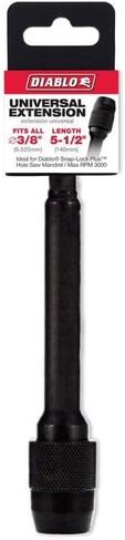 امتداد Diablo Universal للتدريبات ذات ميزة التغيير السريع - مثالية لنظام Mandrel Snap - Lock Plus - 3/8 "Hex ، 5-1/2" ، 3000 RPM - RPM - DHS375XT6 in Saudi Arabia