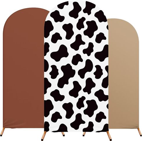Cow Theme Arch Backdrop Cover, 4ft 5ft 6ft Set of 3,Pink in Saudi Arabia