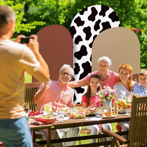 Cow Theme Arch Backdrop Cover, 4ft 5ft 6ft Set of 3,Pink in Saudi Arabia
