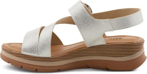 SPRING STEP WIND'S TALIAH LEATHY LEATHING SANDALS-الحرف الإيطالية ، إسفين خشب فو ، تصميم أنيق ، كعب 3 بوصات in Saudi Arabia