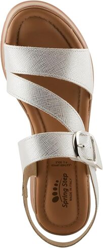 SPRING STEP WIND'S TALIAH LEATHY LEATHING SANDALS-الحرف الإيطالية ، إسفين خشب فو ، تصميم أنيق ، كعب 3 بوصات in Saudi Arabia