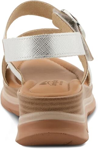 SPRING STEP WIND'S TALIAH LEATHY LEATHING SANDALS-الحرف الإيطالية ، إسفين خشب فو ، تصميم أنيق ، كعب 3 بوصات in Saudi Arabia