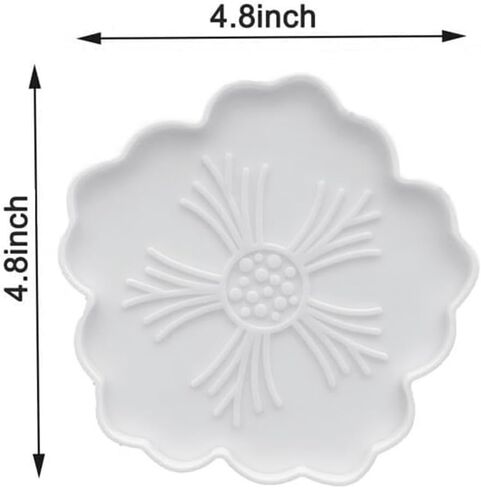 2 PCs Coaster Resin Mold JCEGZITL Mandala and Sunflower Coaster Molds Silicone Epoxy Casting Mold for Making Coaster Cups Mats DIY Art Craft in Kuwait