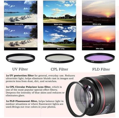 2X White LINE TeleConverter for Canon EF 70-200mm f/2.8L is III USM Lens + OPTURA HD 77MM UV/FLD/CPL Filter kit & Cleaning kit dust Blower in Saudi Arabia