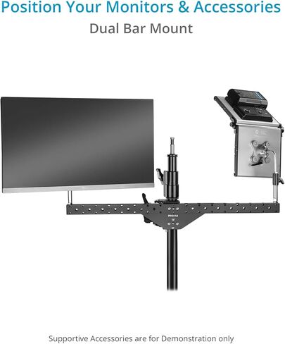 PROAIM Double Header with 5/8 Baby Pins for Lights, Monitors, & Camera Support Accessories. Compatibility:16-50mm Diameter Posts. Payload up to 36kg / 80lb in Saudi Arabia