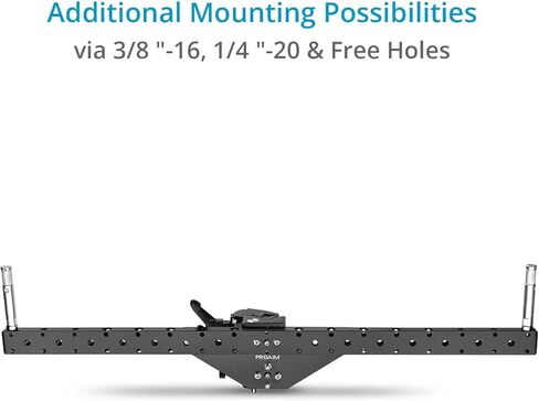 PROAIM Double Header with 5/8 Baby Pins for Lights, Monitors, & Camera Support Accessories. Compatibility:16-50mm Diameter Posts. Payload up to 36kg / 80lb in Saudi Arabia