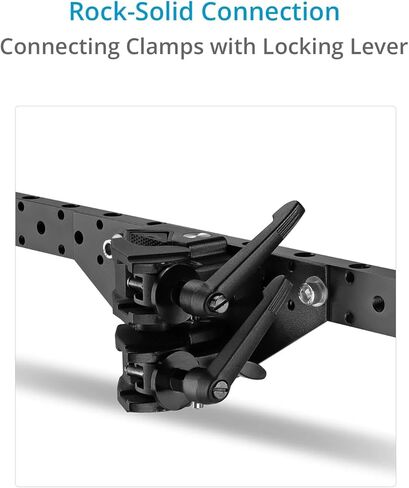 PROAIM Double Header with 5/8 Baby Pins for Lights, Monitors, & Camera Support Accessories. Compatibility:16-50mm Diameter Posts. Payload up to 36kg / 80lb in Saudi Arabia