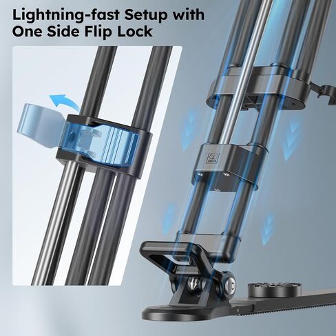 Tripod Sirui SQ75+VHS10 ألياف الكربون ، 31.7 "ترايبود الفيديو مع رأس السوائل المقنن من 7 خطوات ، وضبط الإمالة/المقلاة من 4 خطوات ، وموزعة أرضية وموزعة متوسطة المستوى in Kuwait